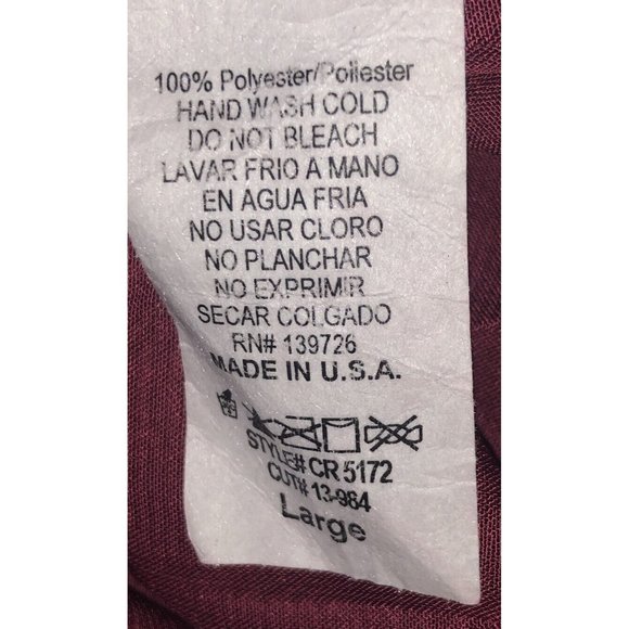 Honey Bunch ~ Long Sleeve Romper~ Burgundy Open Back  ~ Size Large ~ Very Cute! - Picture 8 of 8